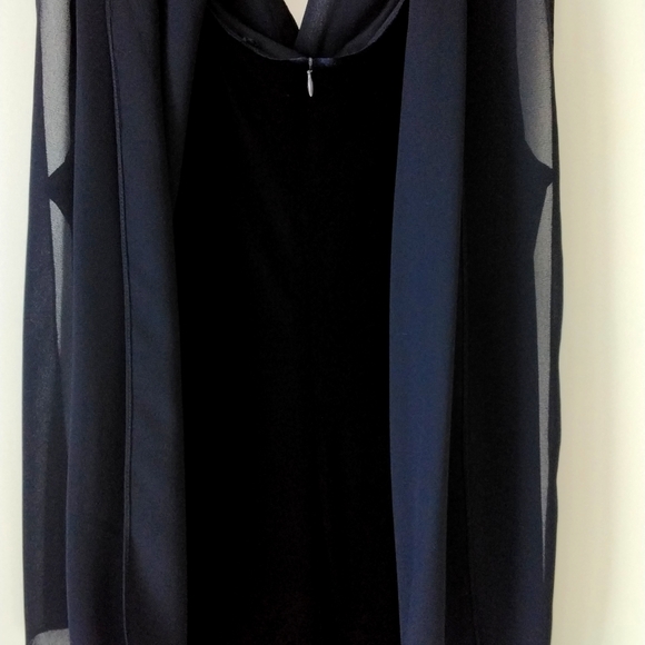 Ladies navy blue evening gown, size 14 - Picture 4 of 14